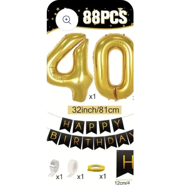 BOX DE BALLONS 40 ANS